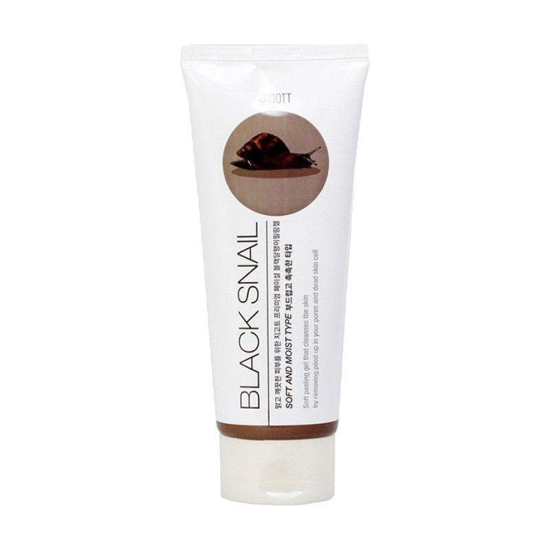 Уцінка! Пілінг-гель для обличчя Jigott Premium Facial Black Snail Peeling Gel з муцином равлика, 180 мл